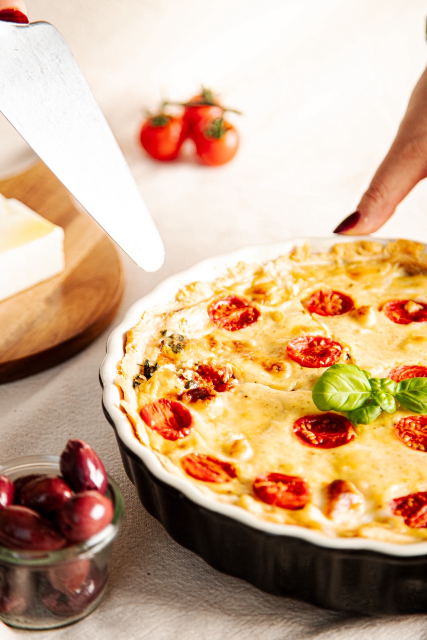 Spinat-Quiche mit Feta